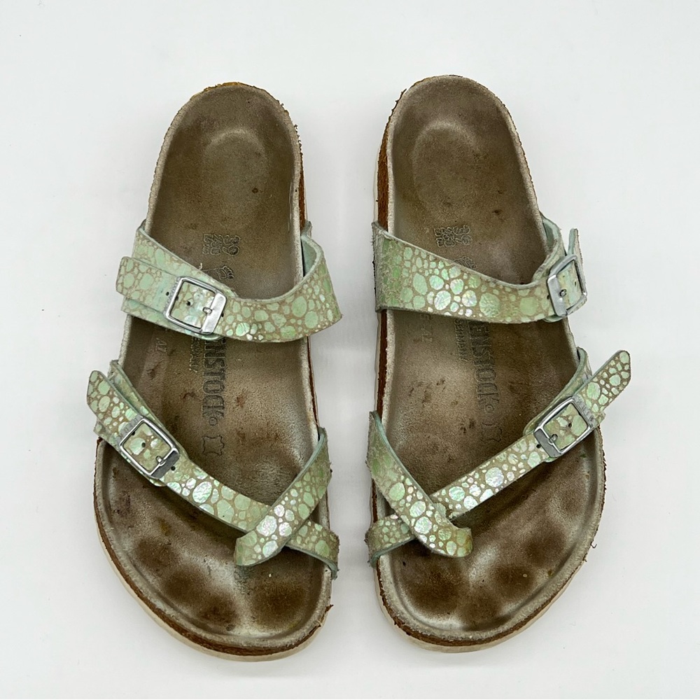 Birkenstock birko flor Mayari Metallic stones Aqua